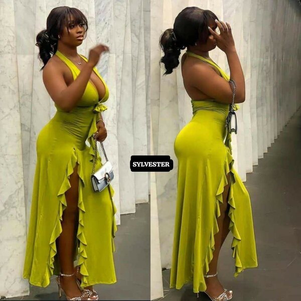 Robe longue fendue élégante