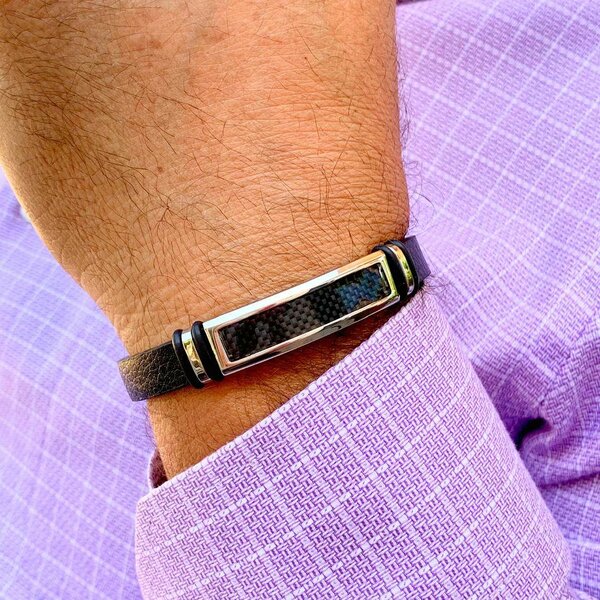 Bracelet en cuir tressé