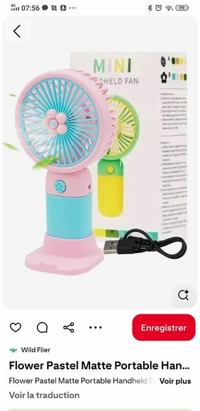 Ventilateur de poche coloré