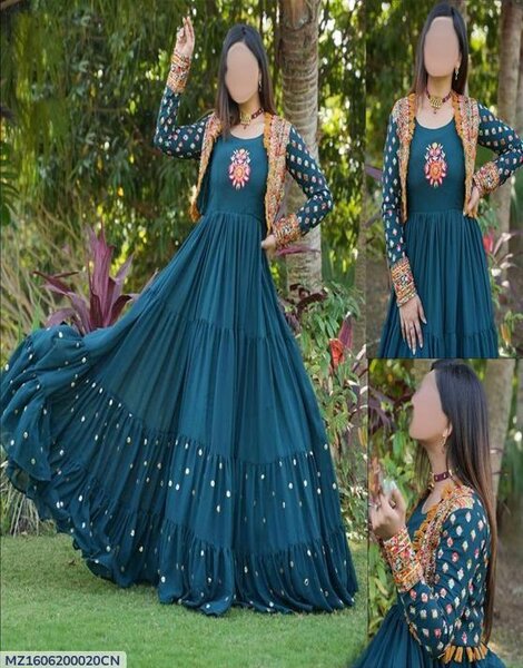 Girls 2pc Embroided Maxi with cotty