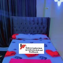 custom made bed with a high base