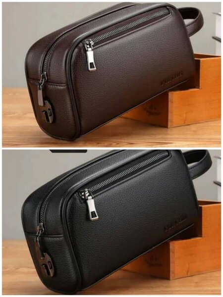 Trousse de toilette en cuir