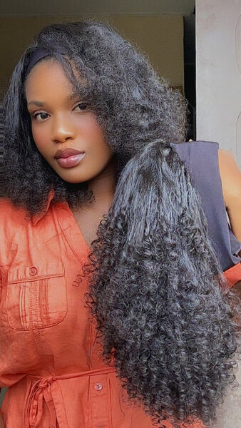 Perruque Bouclée Cheveux Naturels