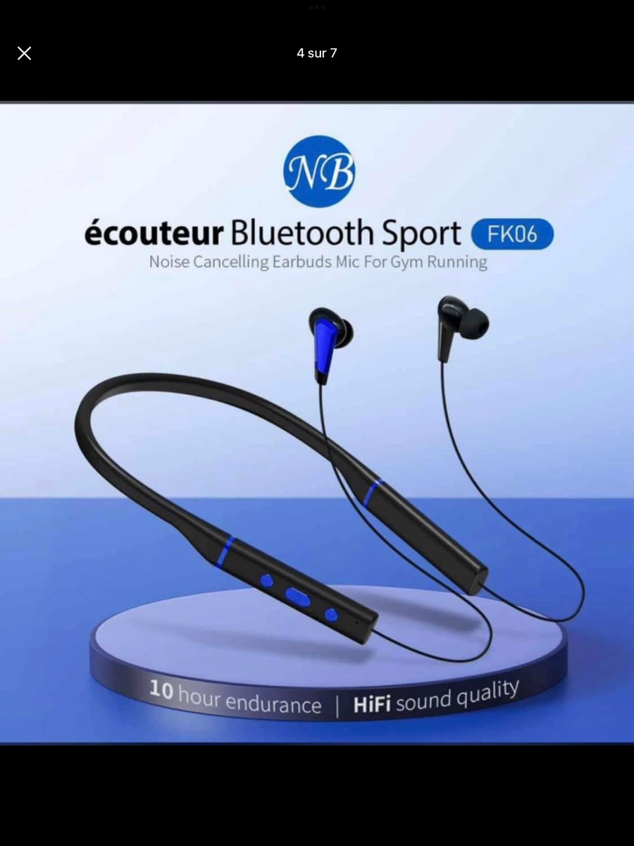 Écouteurs sans fil Bluetooth à suspendre, compatible Bluetoo