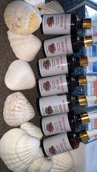 White and glow serum for dark knuckle,elbow and knee