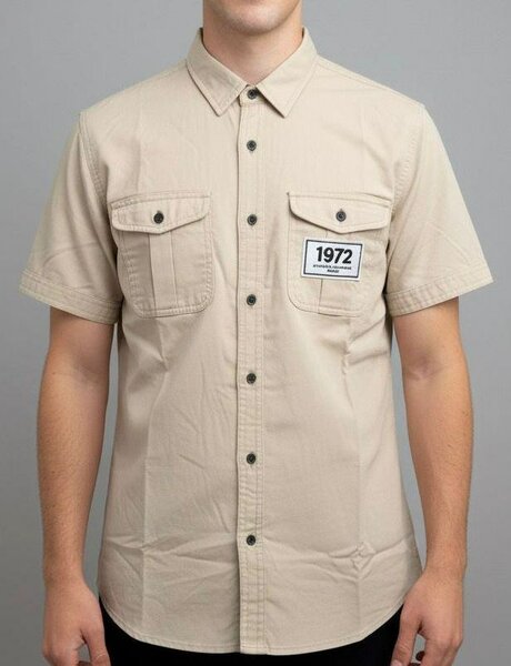 Chemise beige pour homme