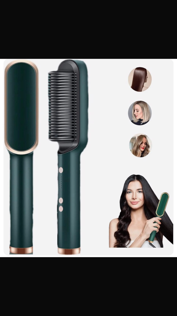 Natural hair hot comb brush