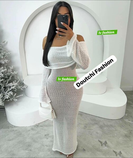 Robe élégante à manches longues