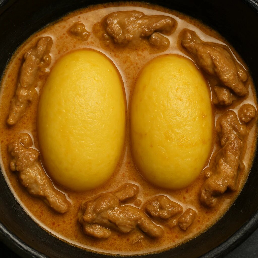 Foutou et sauce arachide