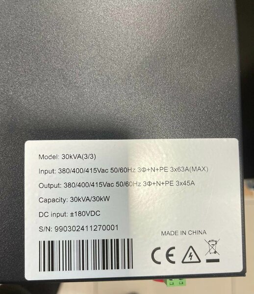 East Galaxy 30kva UPS