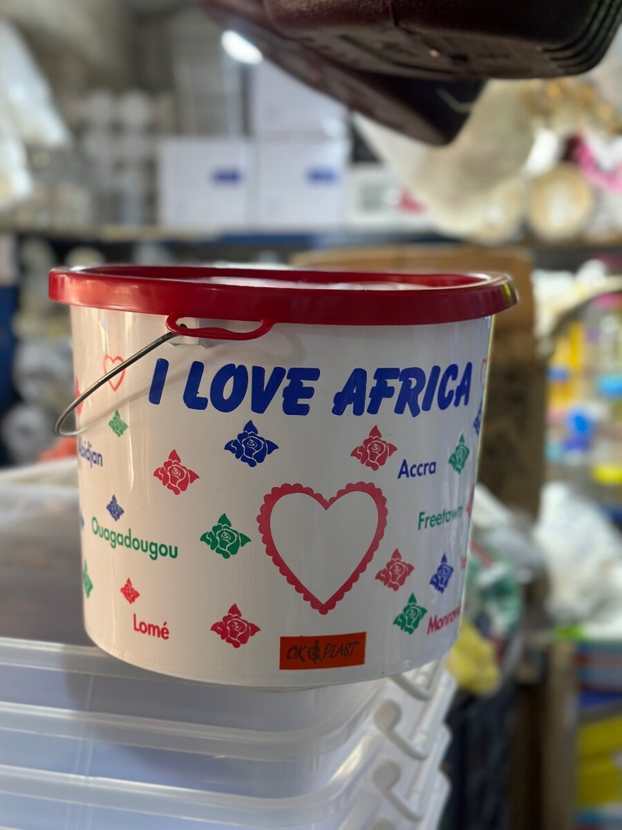 Seau décoratif "I Love Africa"