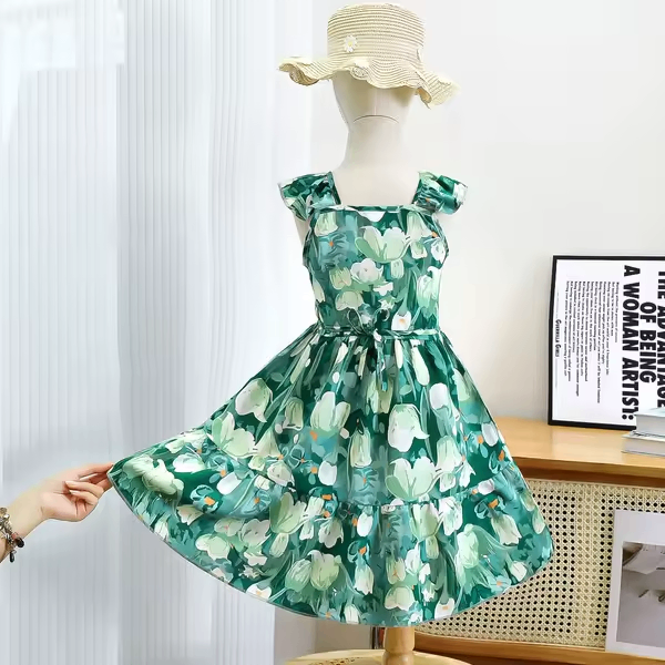 Robe d'été enfant fleurie