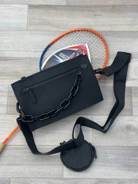 Sac banane en cuir noir élégant