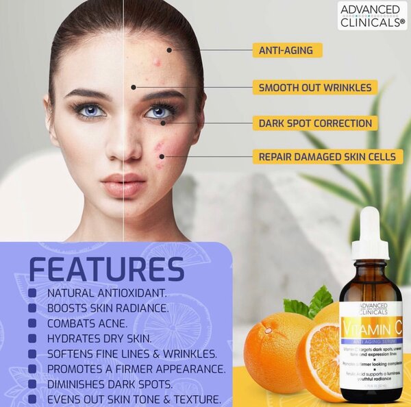 Advanced Clinicals Vitamin C Face Serum