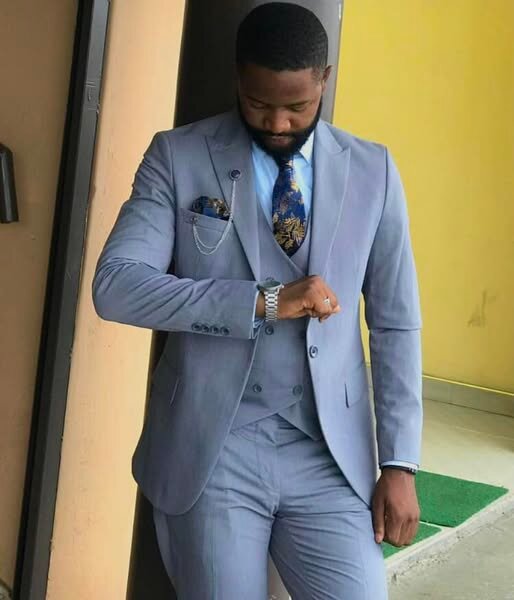 Grey suit for men