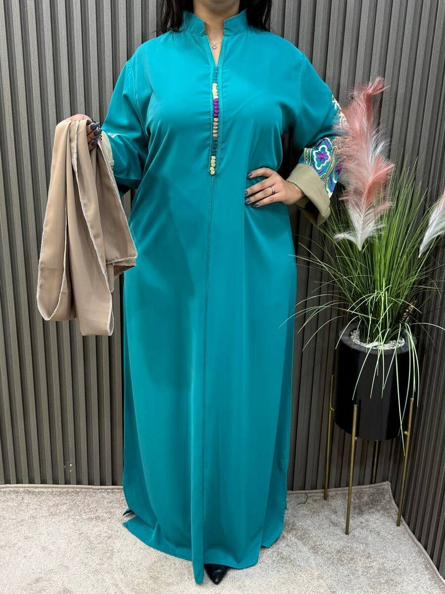 Robe Maxi à Manches Longues Élégante