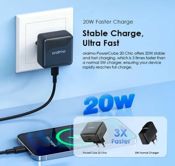 Chargeur Oraimo 20W GaN Rapide