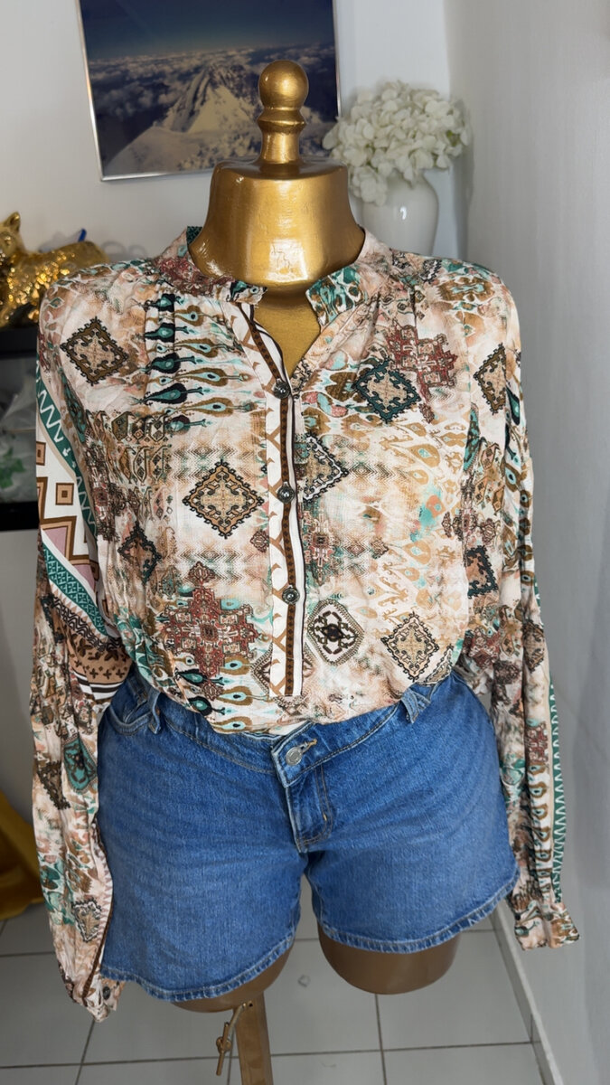 Blouse imprimée bohème