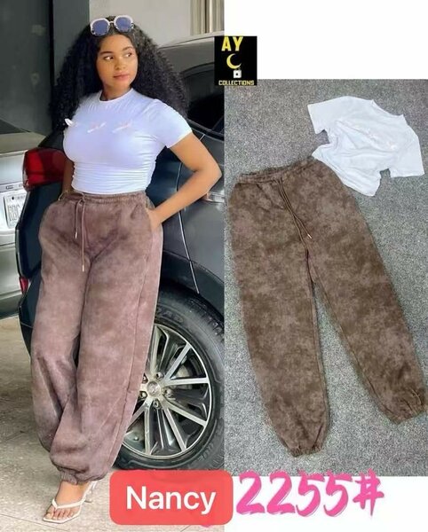 Pantalon femme taille haute