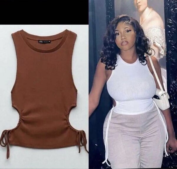 Débardeur ajusté avec lacets