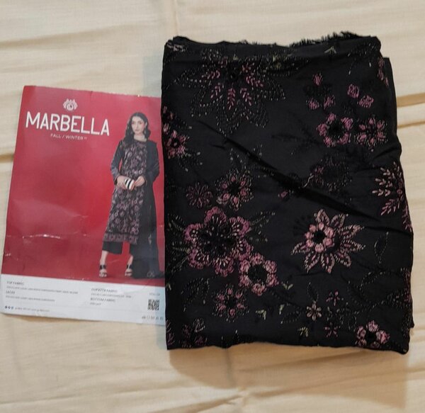 Linen fully embroidered dress by guljee