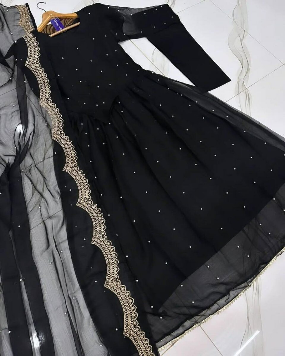 Embroidery chiffon Maxi