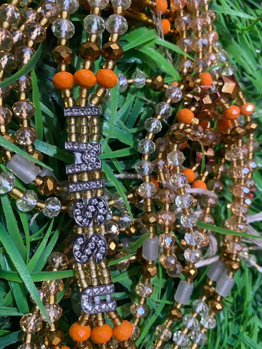 Customized name waist beads