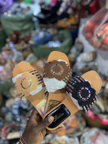 Chaussons Bohème Perlées