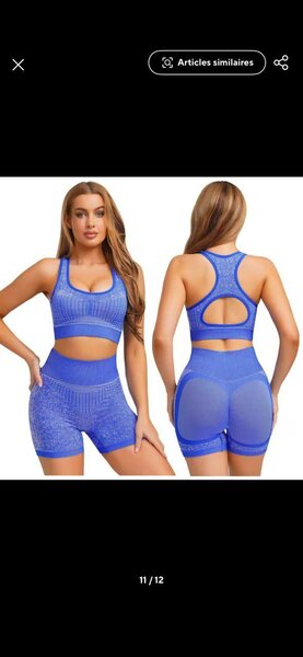 Ensemble de sport femme bleu