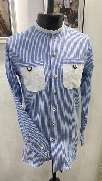 Chemise LIN a fines rayures