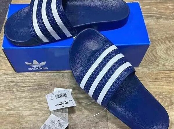 Tongs Adidas bleues unisexes