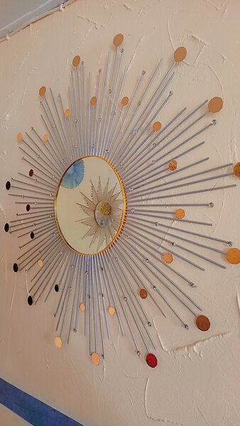 Miroir mural décoratif soleil