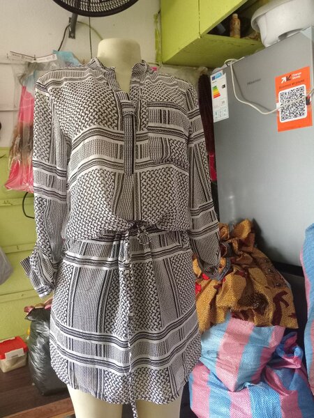 Robe chemise à motifs