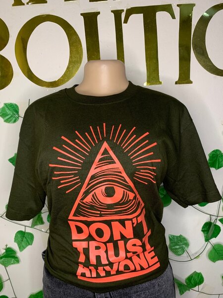 Army green Round Neck T-Shirt