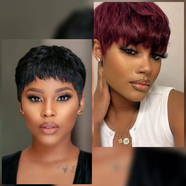 Pixie cut wig