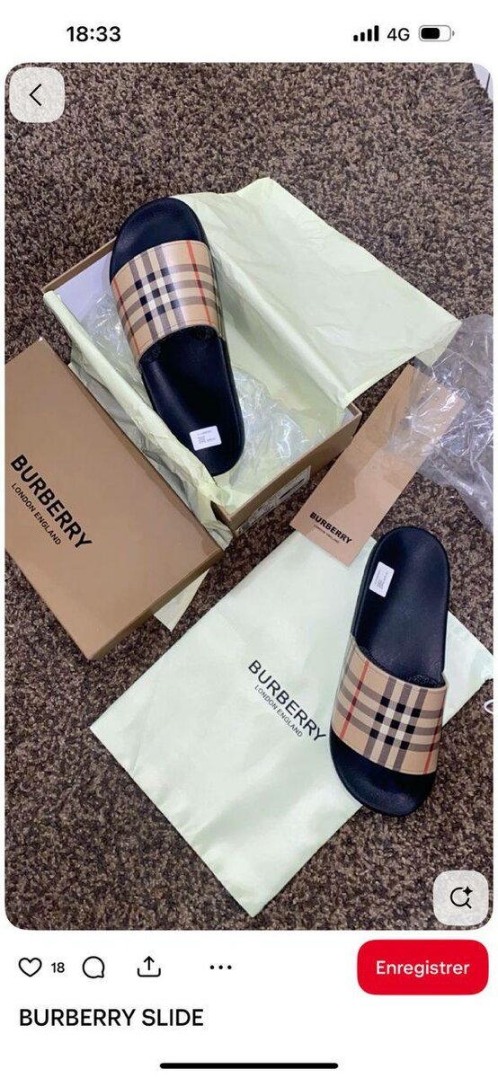 Claquettes Burberry unisexes