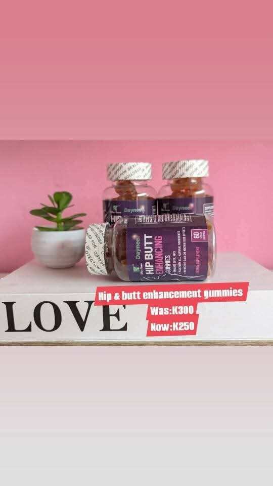 Skin whitening gummies and hip enhancement gummies