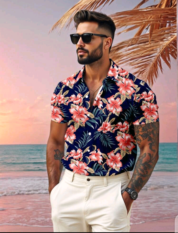 Chemise Imprimée Tropicale Homme
