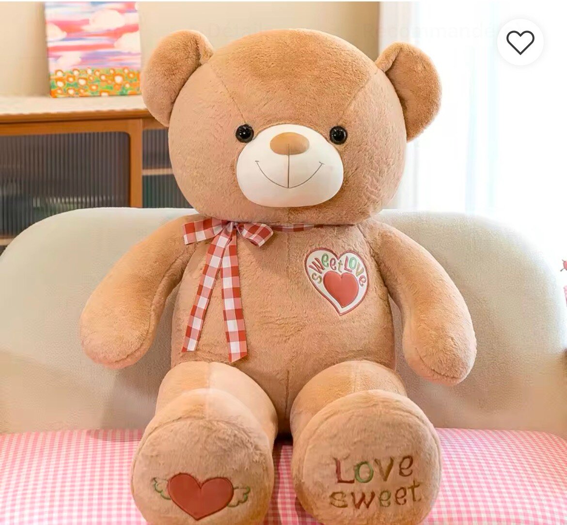 Ours en peluche doux 80cm