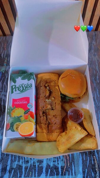 Barre de cake, Burger jus,