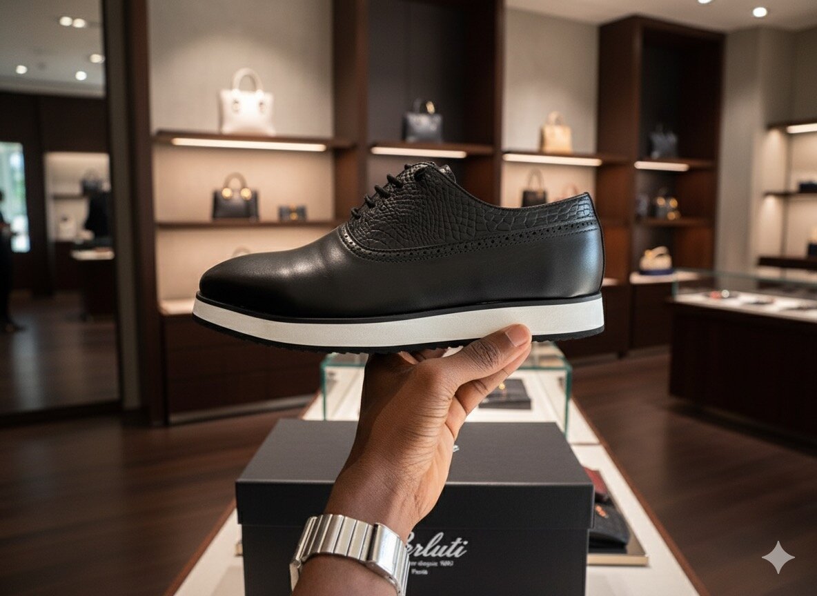 Chaussures en cuir noir élégantes