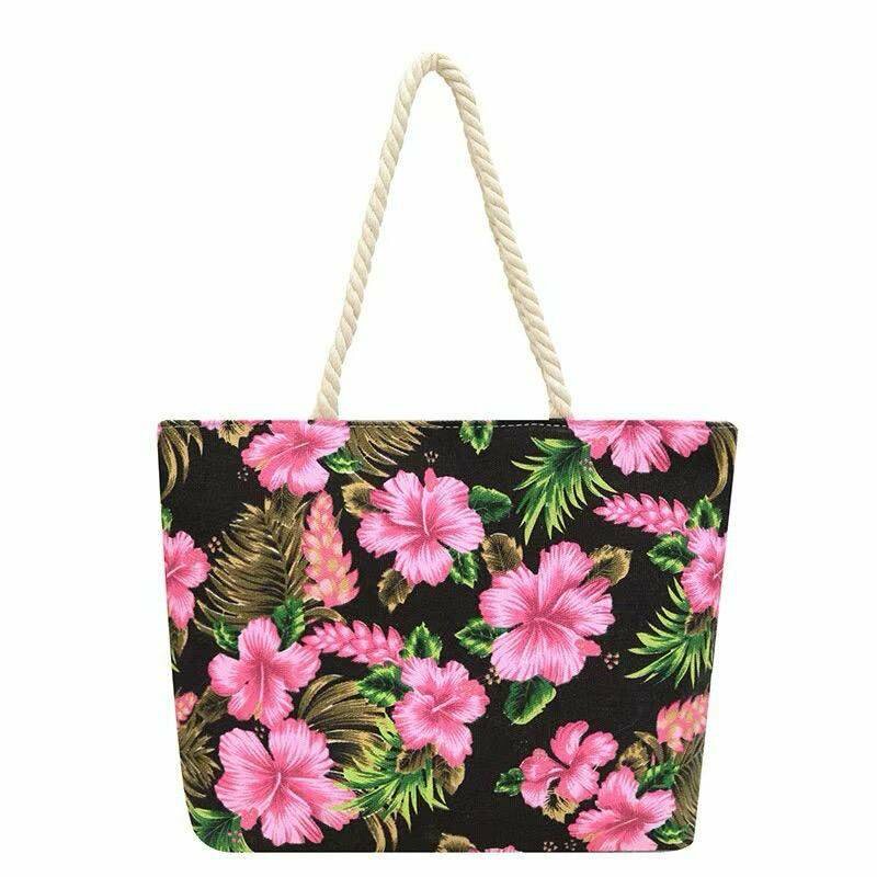 Flower Pattern Tote Bags