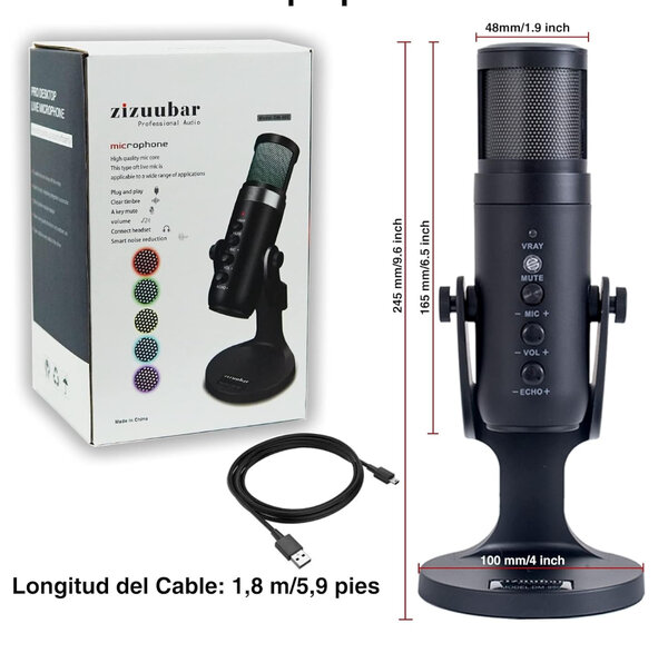 Microphone USB Zizubar Haute Qualité