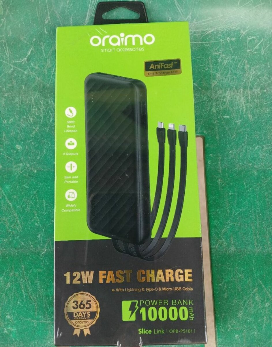 Chargeur portable Oraimo 10000mAh