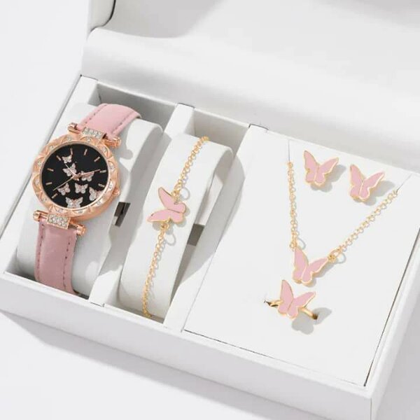 Set montre et bijoux papillon