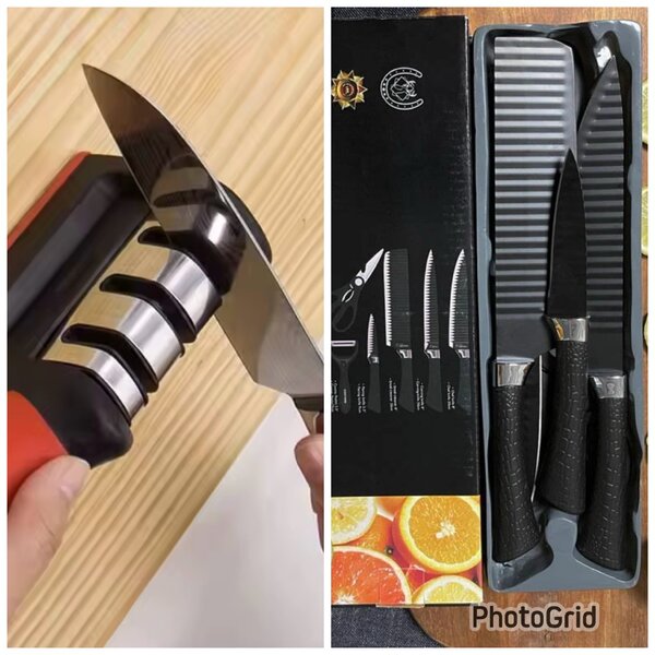 Coûteaux et aiguiseur