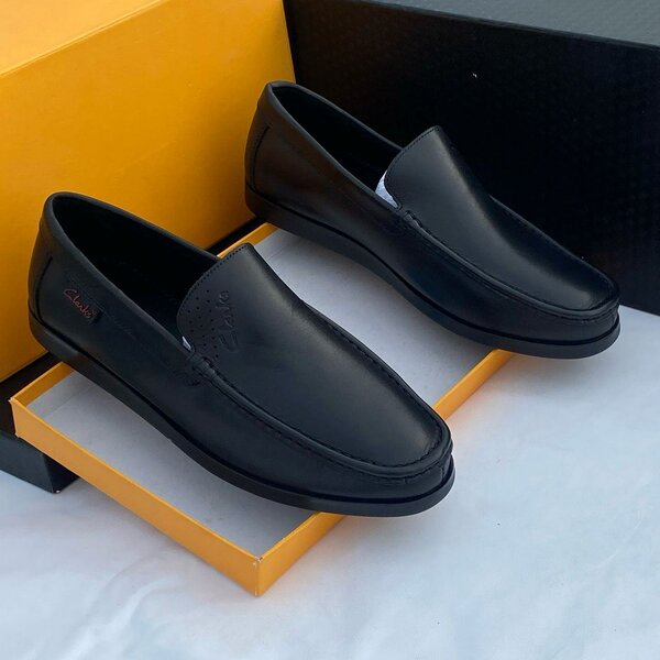 Quality Black Clarks Loafers