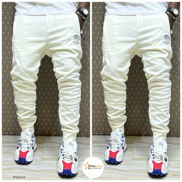 Joggers confort urbain blanc