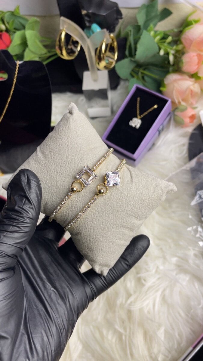 Bracelets en argent & or plaqu