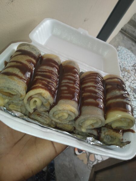 Crêpes roulées chocolat